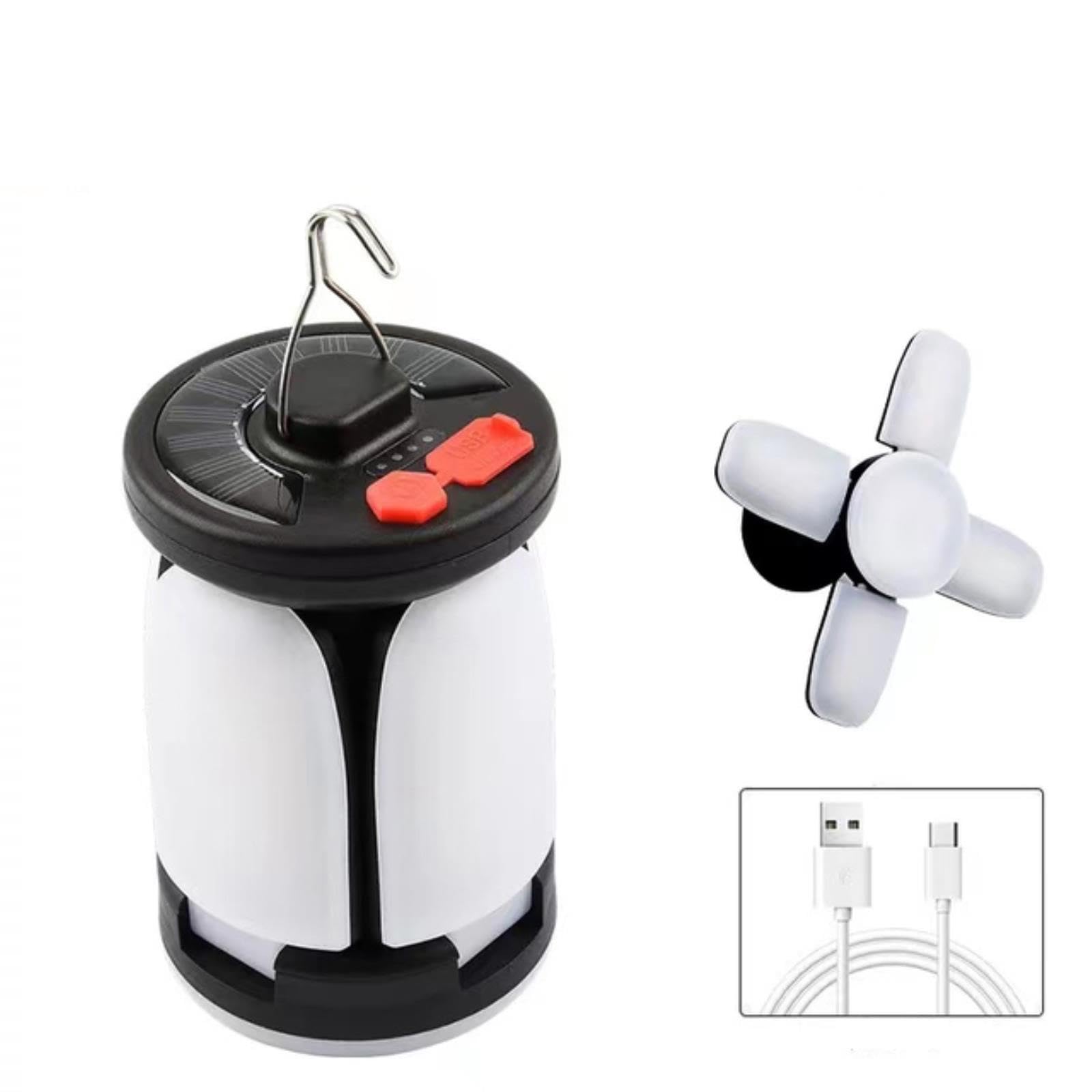 Ebayin Light High Power Solar Led Camping Lantern Rechargeable 4500Mah 1000Lm Emergency Power Bank Foldable 6 Modes For Camping Fishing