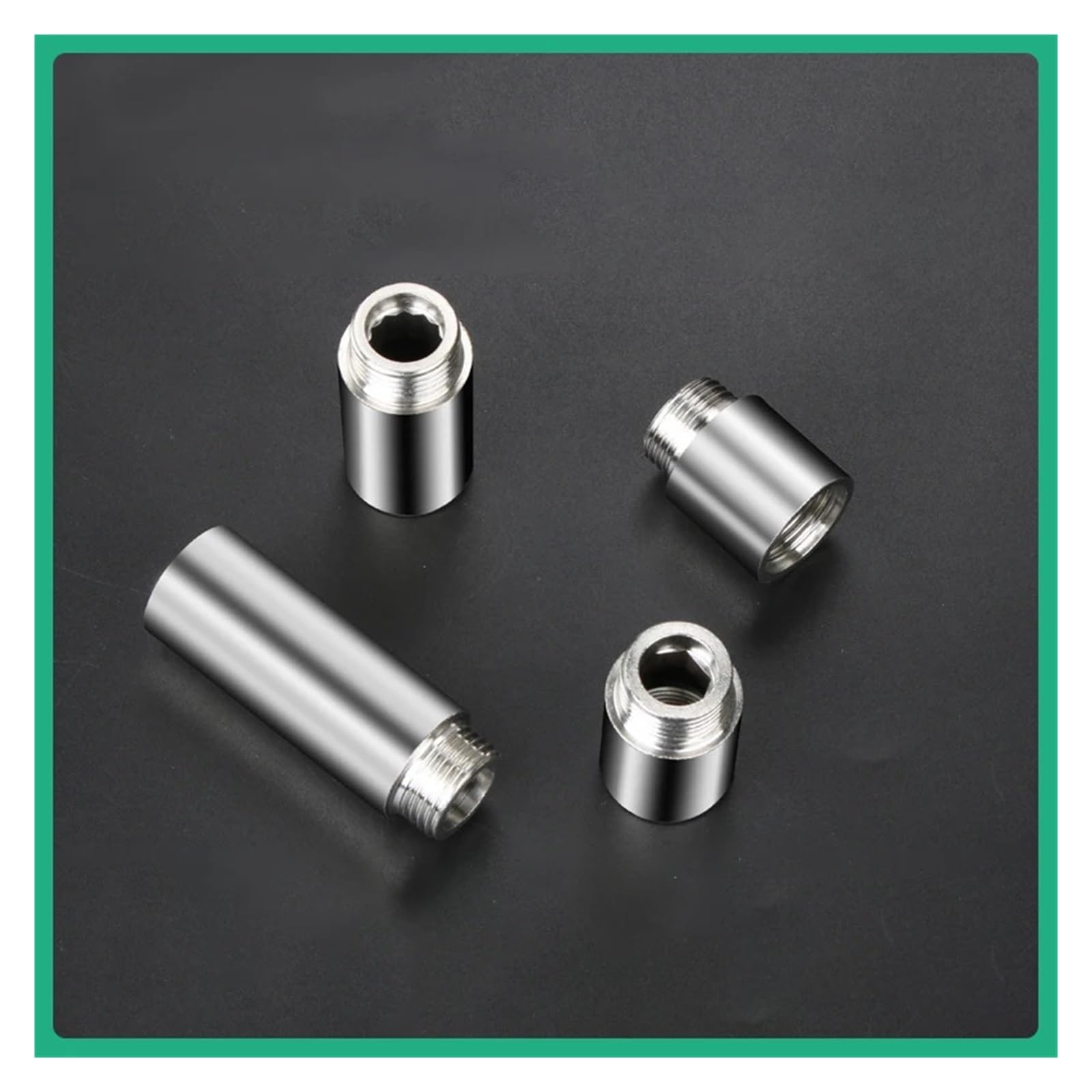 Accesorio de extensión de acero inoxidable, adaptador de acoplador de conexión rápida de rosca macho hembra de 1/2 "3/4" for tubería de agua de Gas y aceite de aire(C,50 Pcs)