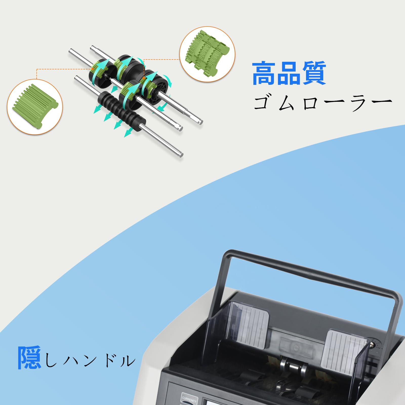 Amazon | NUCOUN VC-3 紙幣カウンター、混合金種値計数紙幣計数機、点钞机CIS/UV/IR/MG/MT  偽造防止検出、マネーカウンター、日本円/米ドル/ポンド/ユーロ通貨の識別、白色紙幣計算機 | 紙幣・コインカウンター | 文房具・オフィス用品