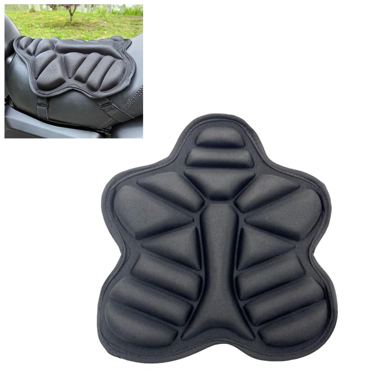 JKGBUK Motorcycle Seat Cushion for Tracer 9gt Tracer9 Tracer 9 Gt, Breathable & Shock Absorption Motorbike Seat Front Rider Seat Rear Passenger Seat Pillion Cushion for Long Rides,B/Front seat