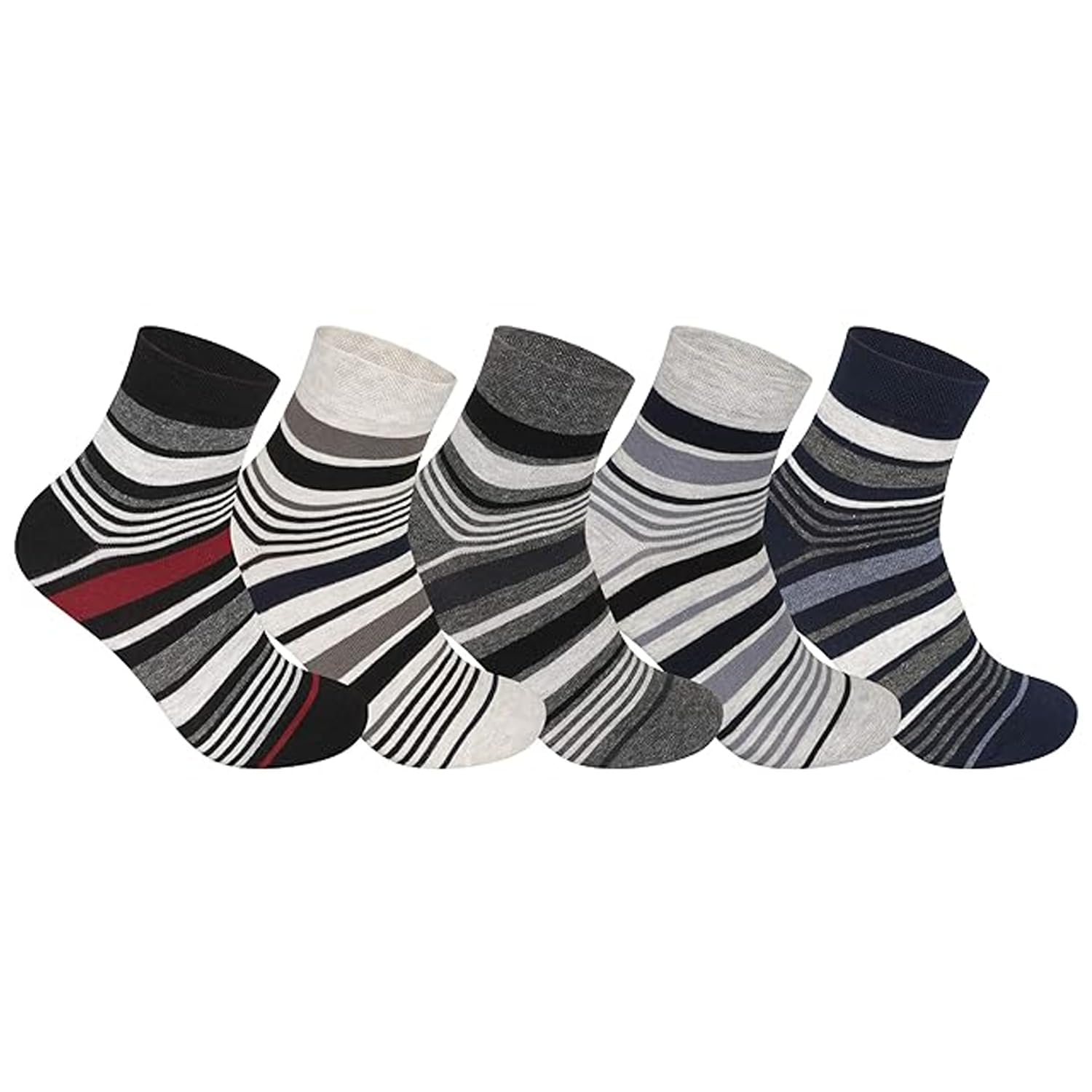 Ankle Casual Design Socks for Men, Made With Breathable, Anti Odour & Moisture Absorbent Combed Cotton with a Extra Durable Welt, Ideal for All Day Wear