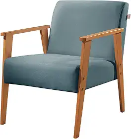 Poltrona em Linho Perla Agarb Decor Cor:Linho Azul