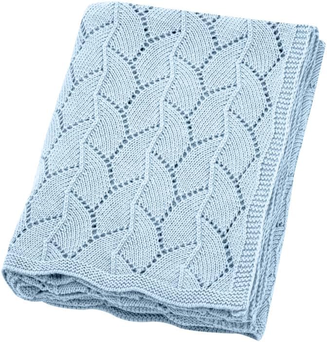 Mantas tejidas de algodón para bebé, acogedoras y transpirables, con agujeros celulares aireados que reciben pañales, salida de stoller de cuna,