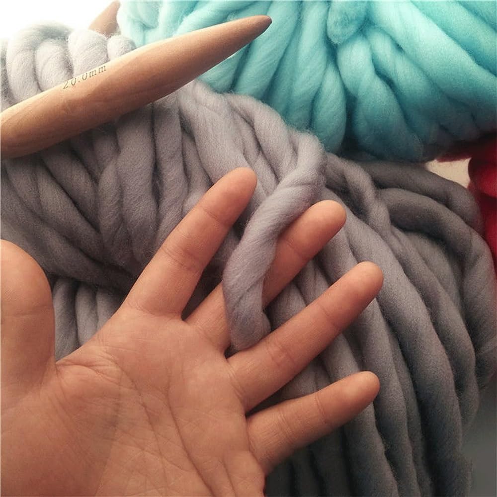 Lana Gruesa para Tejer a Mano, Lana para Ganchillo Algodón, Voluminosa Tejer a Brazo DIY Suave y Esponjoso Ganchillo Lana Gruesa para Manualidades, Sofá, Manta de Punto ( Color : 13 , Size : 5 roll(12