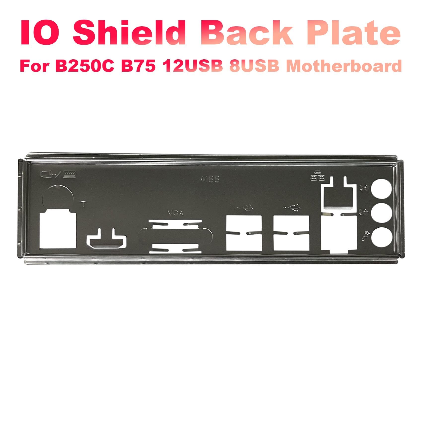 Plaque I/O Shield Arrière Pour Carte Mère ASUS H81M-E / M51AD – PLA Noire