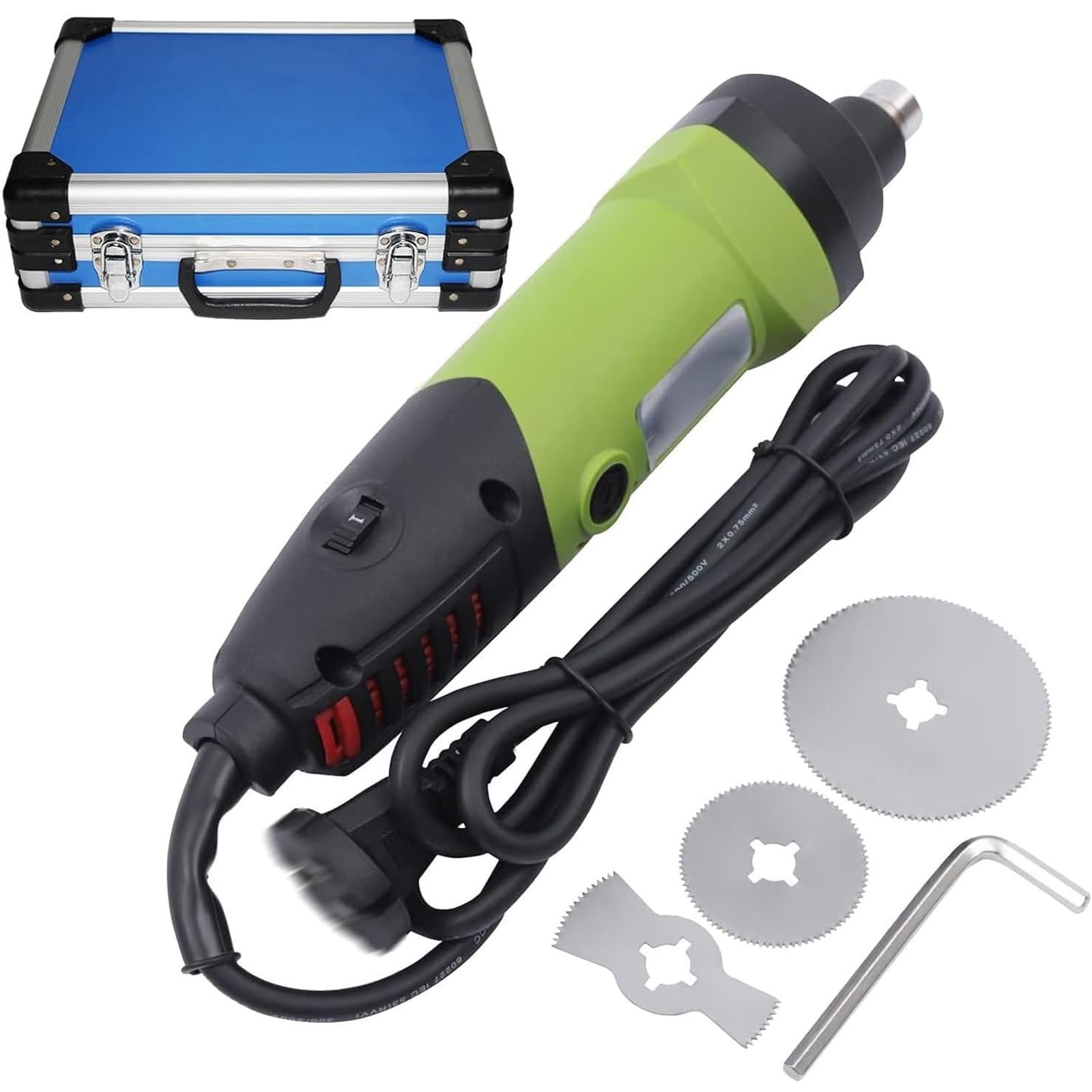 Cortador eléctrico de sierra de yeso, cortador oscilante ortopédico de 125 W con 3 cuchillas, 6 velocidades ajustables, herramienta de extracción de fundición de 12500 rpm para quitar vendajes de yeso