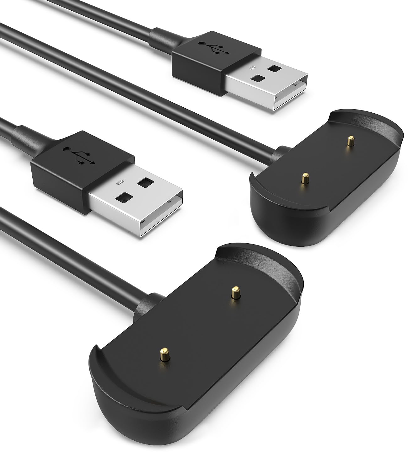 2 Packs Charger for Amazfit GTS 4 Mini/2/2e/2 Mini,GTR Mini/2/2e,Bip 5/3/3 Pro,T-Rex Pro,3.3Ft USB Magnetic Charging Cable for Amazfit Pop/Zepp E/Z,Bip U,Active,Active Edge Smartwatch