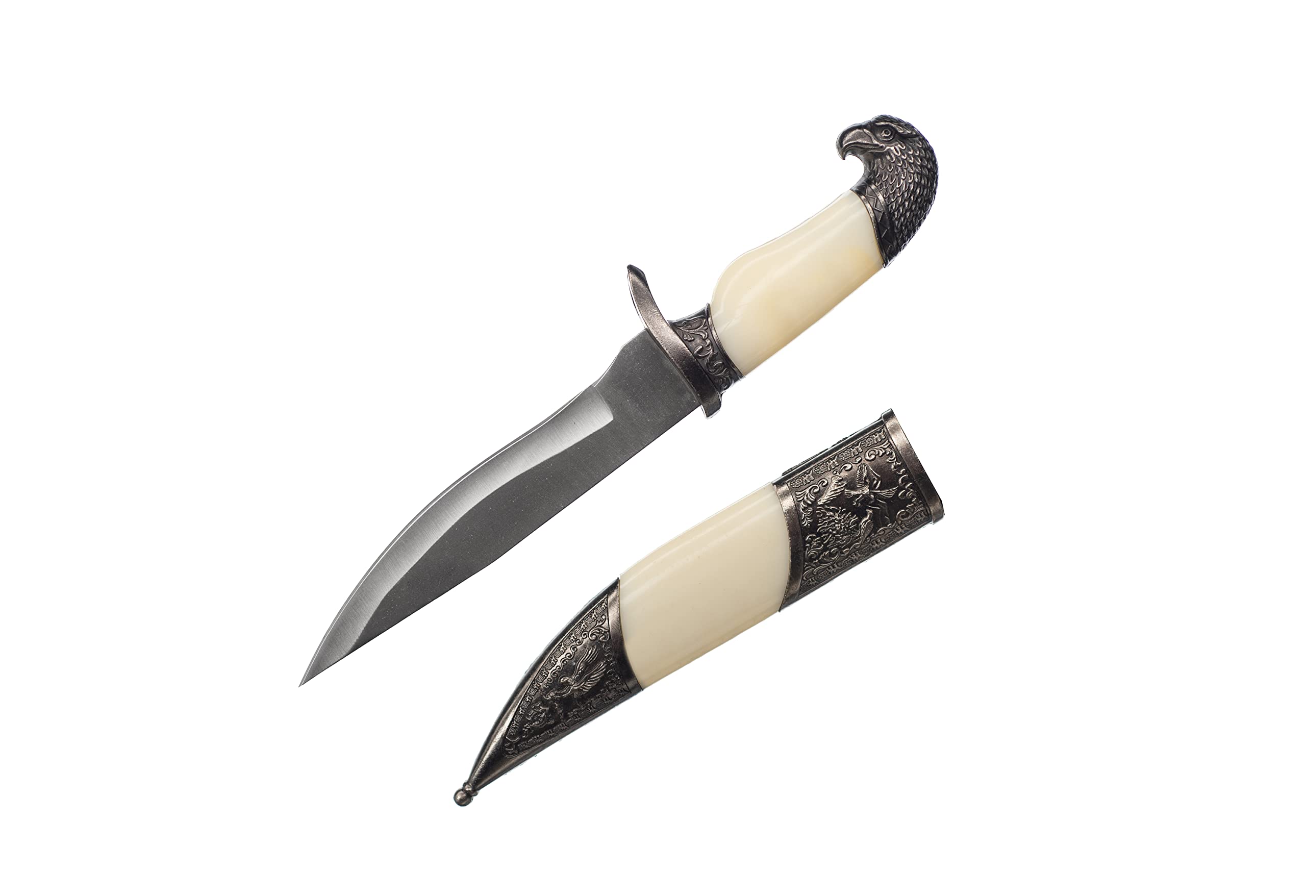 RUYI SWORD-Medieval Sword，Battle Ready，Full Tang, Sharp，Knife，Scabbard (Jade Hawkeye)