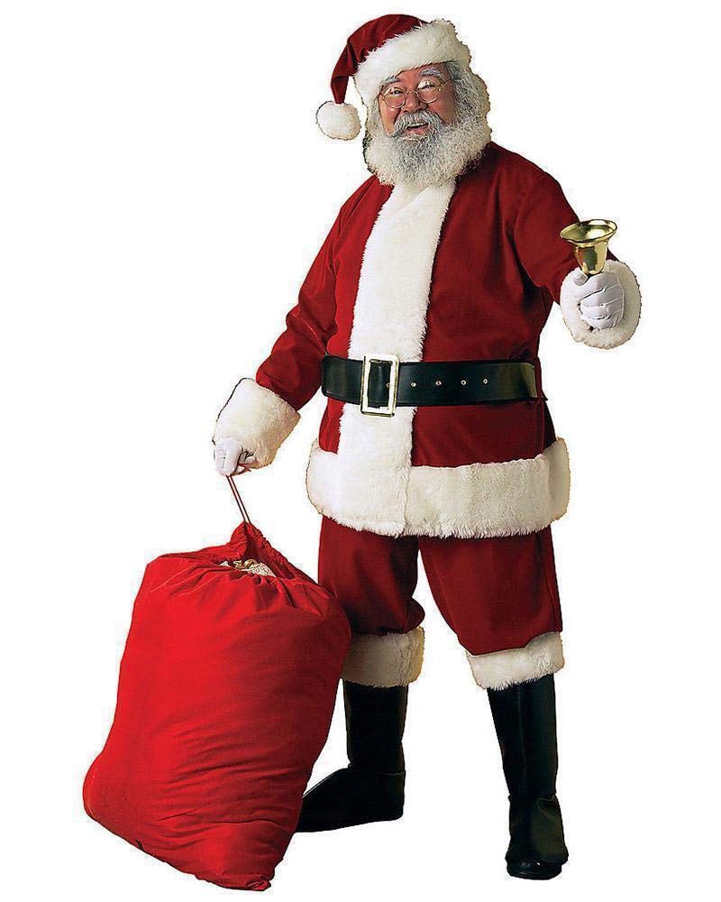 Rubies Adult Deluxe Ultra Velvet Santa Suit With Gloves