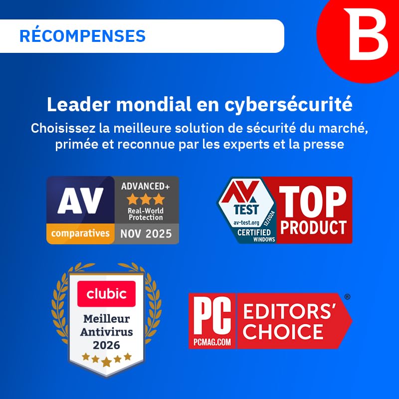 Bitdefender Password Manager 2026 | 1 compte | 1 an | PC/Mac/Smartphone | Code d'activation par email