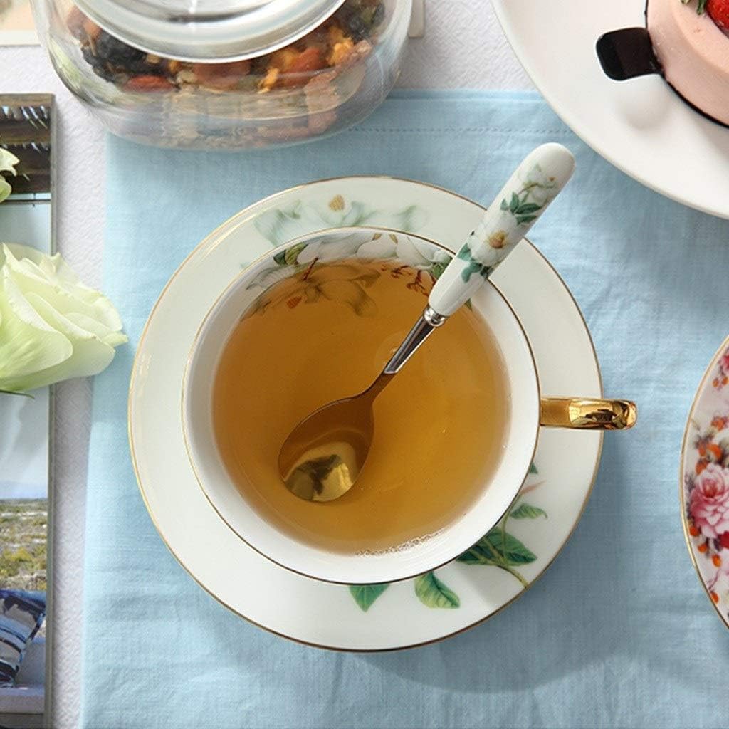 Beautiful Creative Bone China Coffee Cup Set Phnom Penh Afternoon Flower Tea Gift Sets/a Teacups (Color : B)