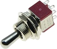 Vista 3 de SALECOM - Interruptor de palanca para guitarra/AMP, DPDT, 6 pines, 3 vías, encendido y encendido sellado