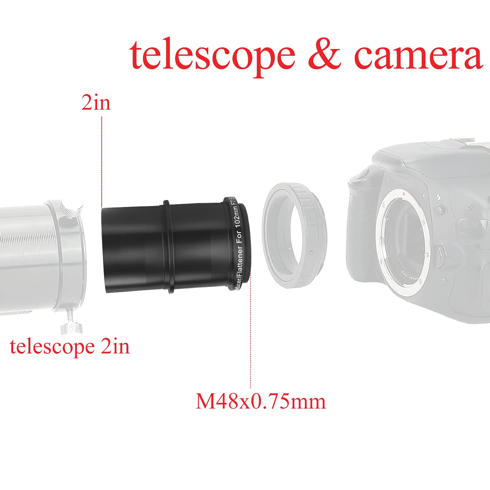 Svbony SV193 Odak Düşürücü, 2 İnç 0,8X Alan Düzleştirici, SV503 Refraktör Teleskopları için FMC Optikleri Astrophotography Svbony SV193 Odak Düşürücü, 2 İnç 0,8X Alan Düzleştirici, SV503 Refraktör Teleskopları için FMC Optikleri Astrophotography