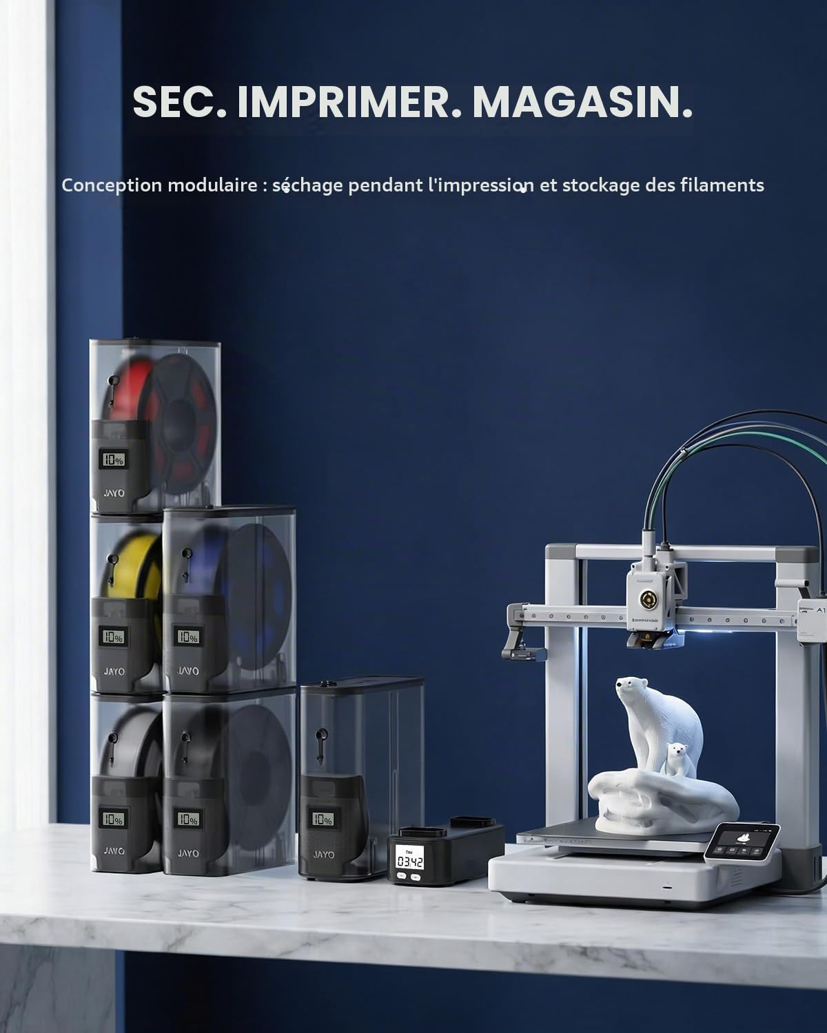 JAYO Sécheur Filament 150W PTC Boîte de Séchage Stockage 1.75/2.85mm