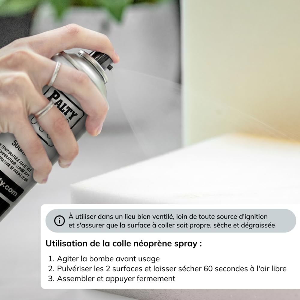 Colle néoprène - Haute température - En spray - 500ml