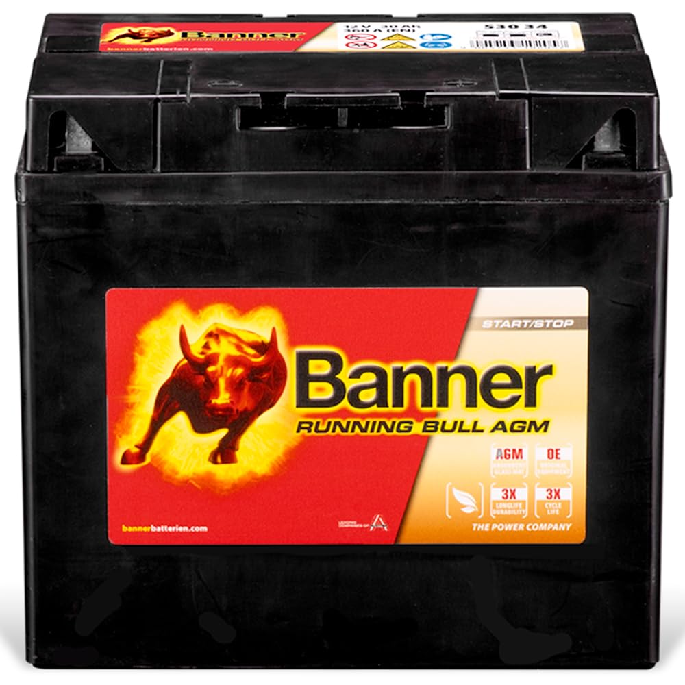 Banner 53034 Running Bull AGM 12V 30Ah 360A Autobatterie Motorradbatterie