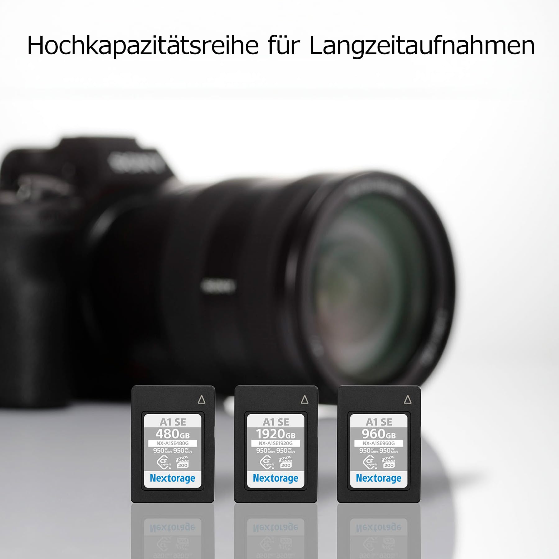 Nextorage CFexpress Typ A Karte 480GB, VPG200 japanische speicherkarte datenspeicher CF Express Type A Card, Kamera Zubehör für Sony/Fujifilm, A1SE NX-A1SE480G