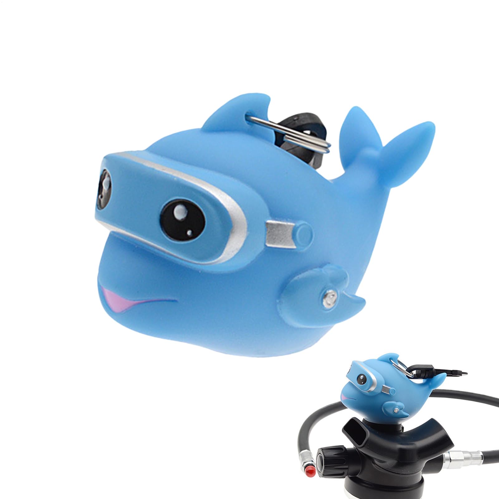Régulateur de plongée et protège-embout dauphin phosphorescent avec clip - 8