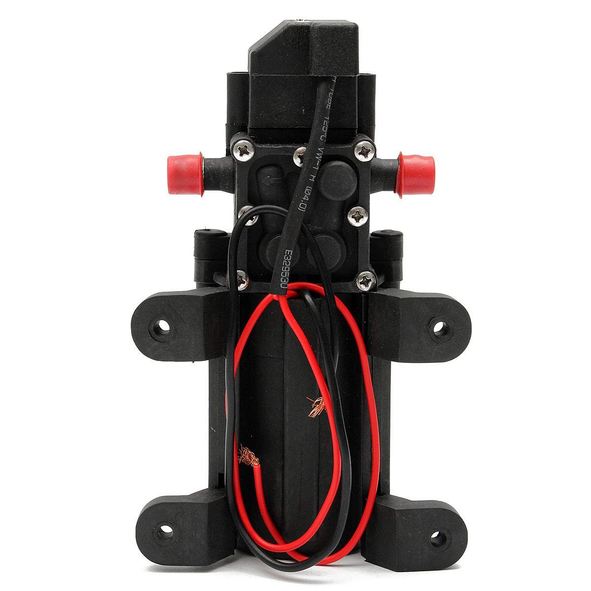 Bomba sumergible Bomba de agua ultra silenciosa Bomba de agua de diafragma de alta presión eléctrica negra de 6 l/min for lavado de autos, 12 V(12V 72 W-Straight)