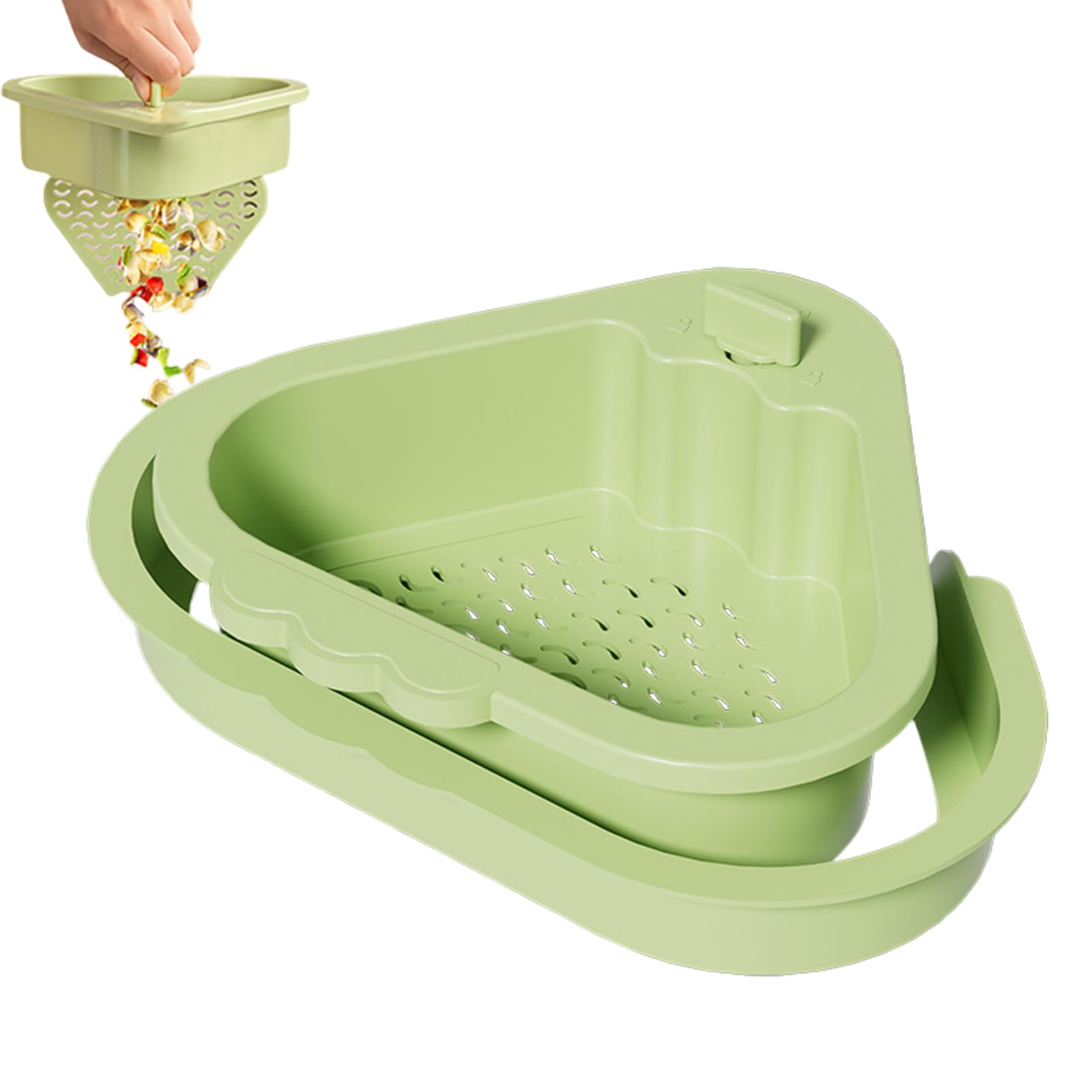 Colador con filtro para fregadero de cocina y accesorio para eliminación de residuos