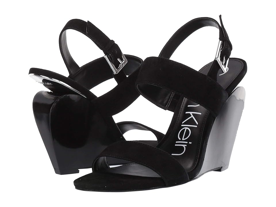 

Calvin Klein Leslie (Black Kid Suede) Women's Shoes