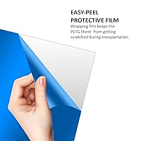 Vista 6 de Performore Juego de láminas de plexiglás PETG transparente, paquete de 10 paneles acrílicos flexibles con película protectora de 5 x 7 pulgadas