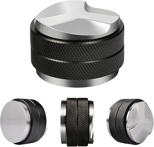 Miniatura 1 de Manipulador espresso de 2.008 in, altura ajustable del distribuidor de café, nivelador de café que se adapta con doble cabeza dos en uno y tres