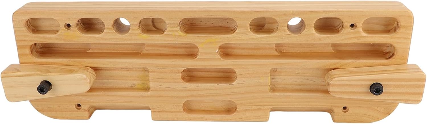 Bnineteenteam Wooden Fingerboard Training Hang Board Climbing Fingerboard for Home Gym Compact Solid Wood with Various Grip Holes Enhanced Climbing Ability