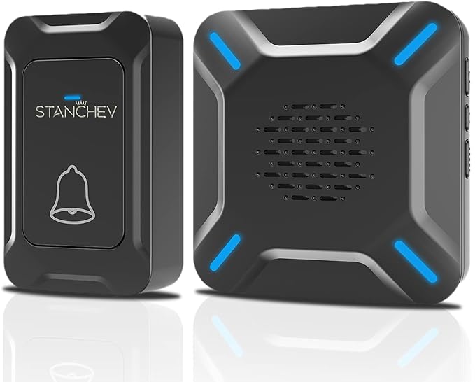Stanchev Loud Door Bell Wireless for Home,IP68 Weatherproof Button