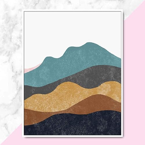 Miniatura 3 de Mountain Wall Art, Sun and Mountain, Mid Century Modern Art, Landscape Print, Bedroom Wall Decor, Abstract Art, SET of 2, 8x10 Inch Unframed