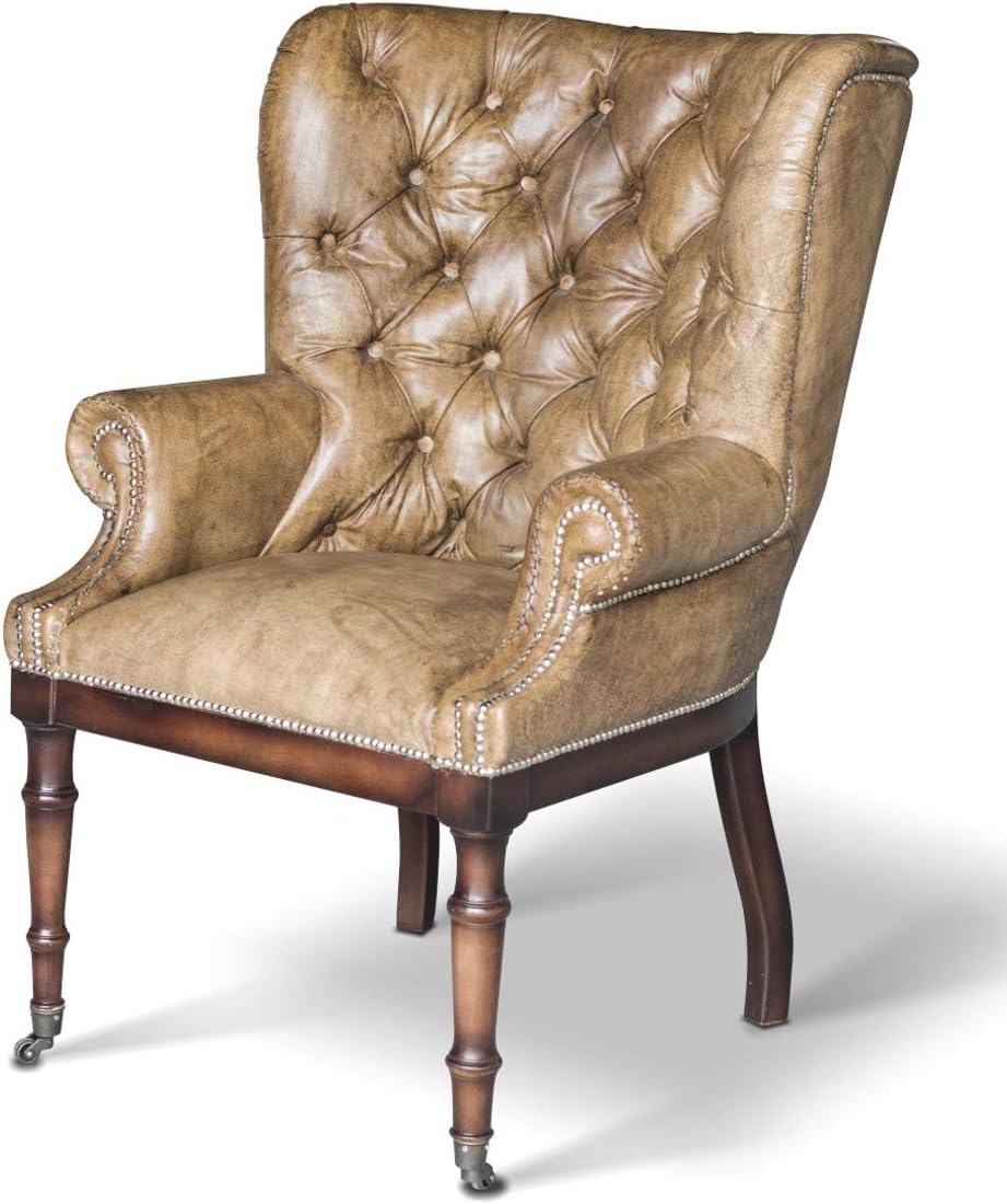 Casa Padrino Chesterfield real leather armchair vintage leather with