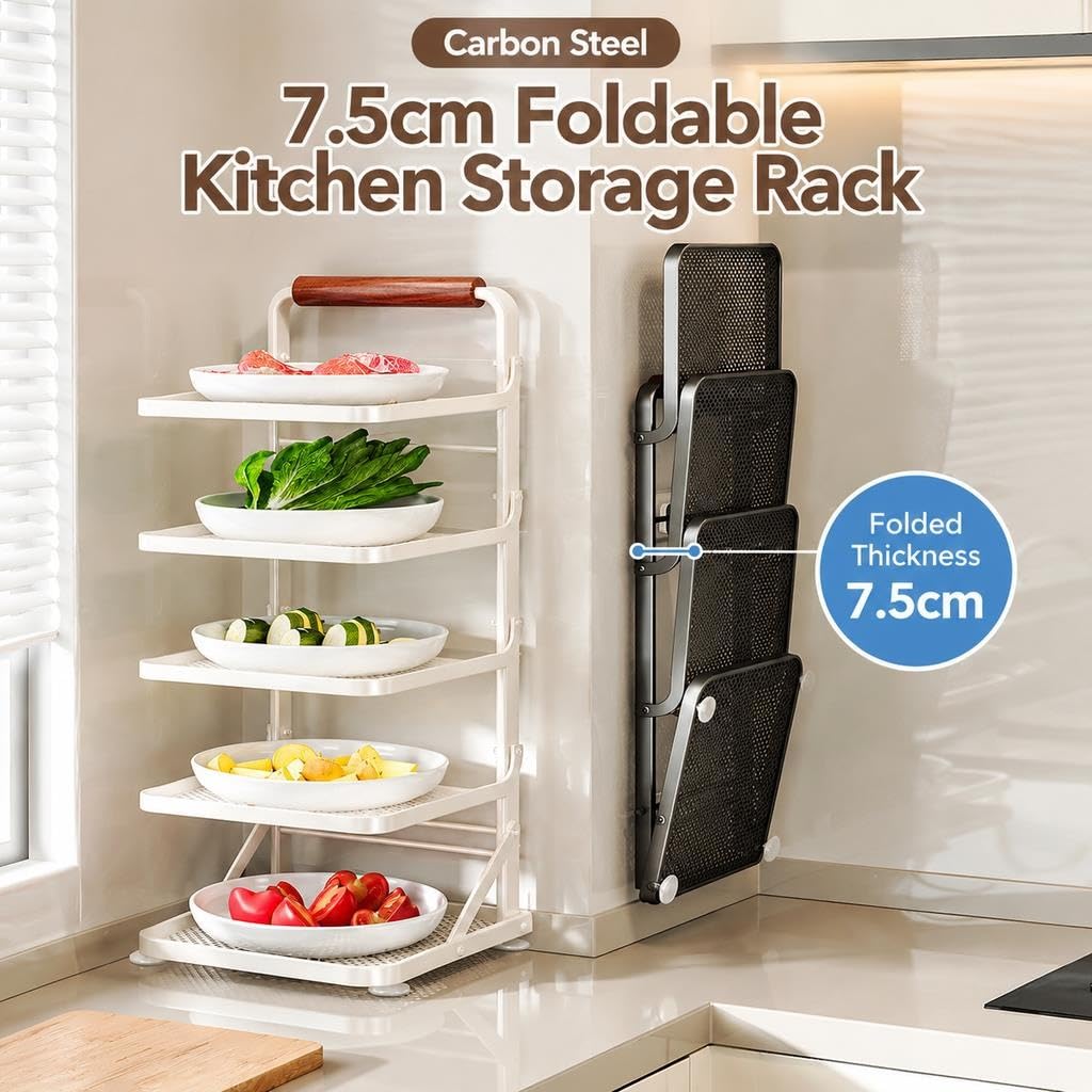 Étagère de Cuisine, Organisateur Pliable en Maille pour Plan de Travail