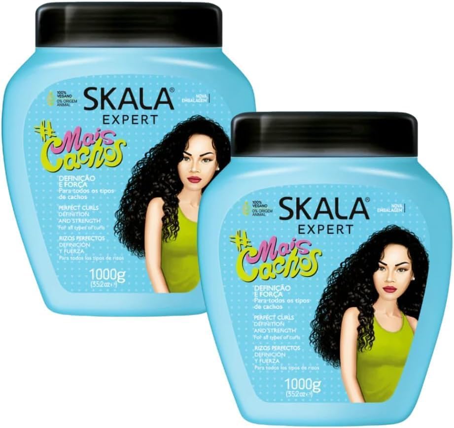 SKALA Expert Mais Cachos - Crema de Tratamiento para Cabello Rizado 2 Kg - Fórmula 2 en 1 con Efecto Acondicionador y Desenredante - Definición, Fuerza y ​​Resistencia del Rizo