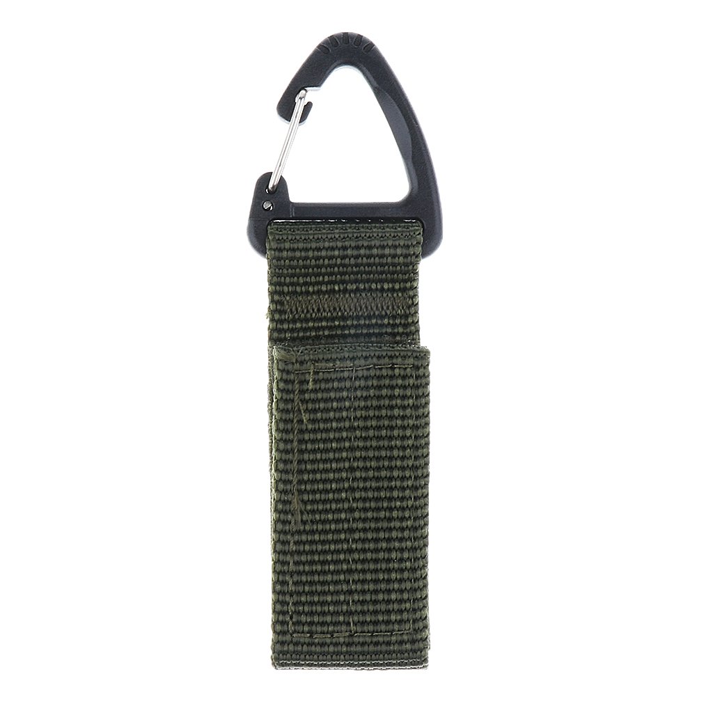 Outdoor Hiking Nylon parciany plecak trójkątny wiszący hak czarny