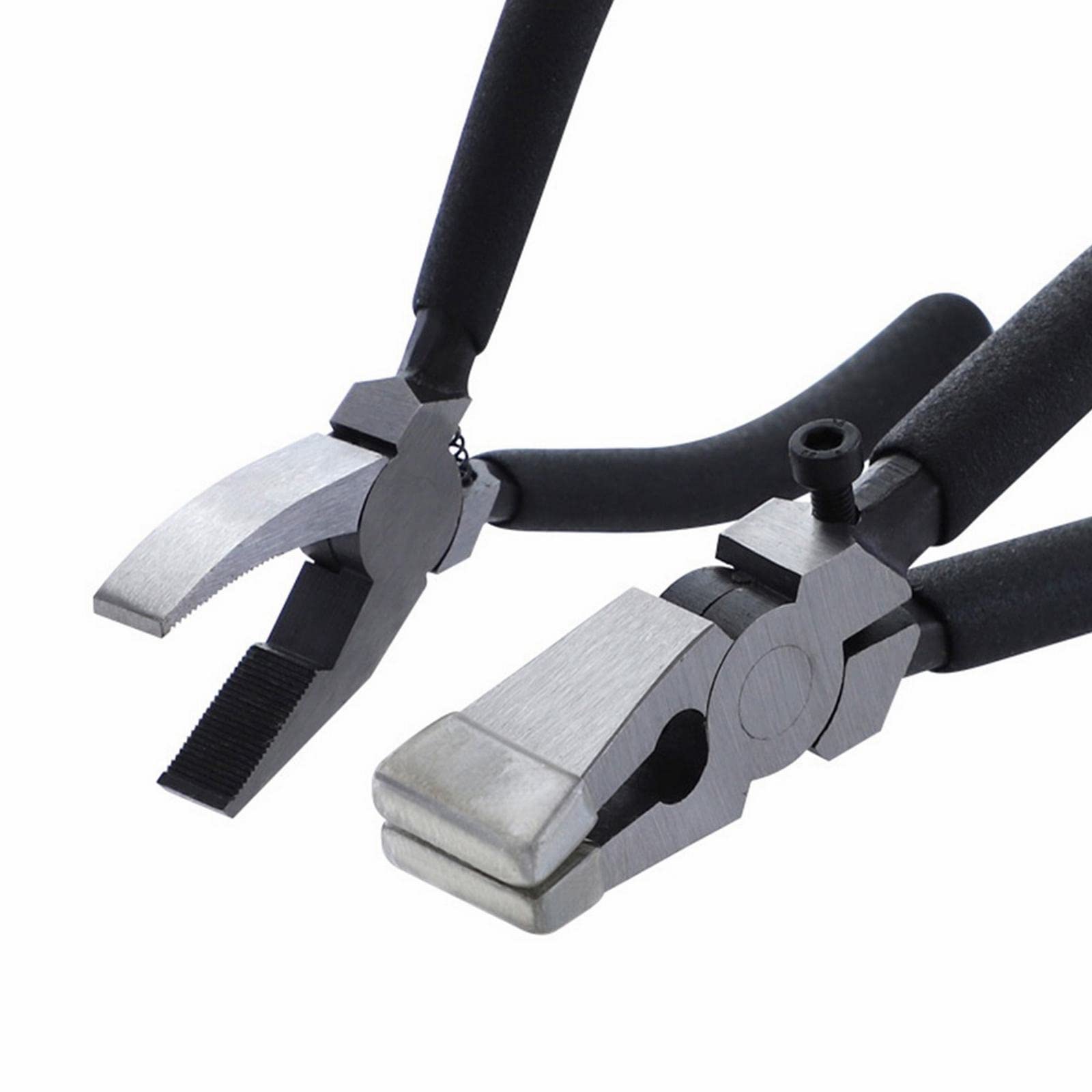 JINGYAN Alicates universales 6/8 Inch Flat Nose Plier Offset Pistol Handle Combination Pliers Carbon Steel Cutter Tool For Cutting Glass Tile Ceramics