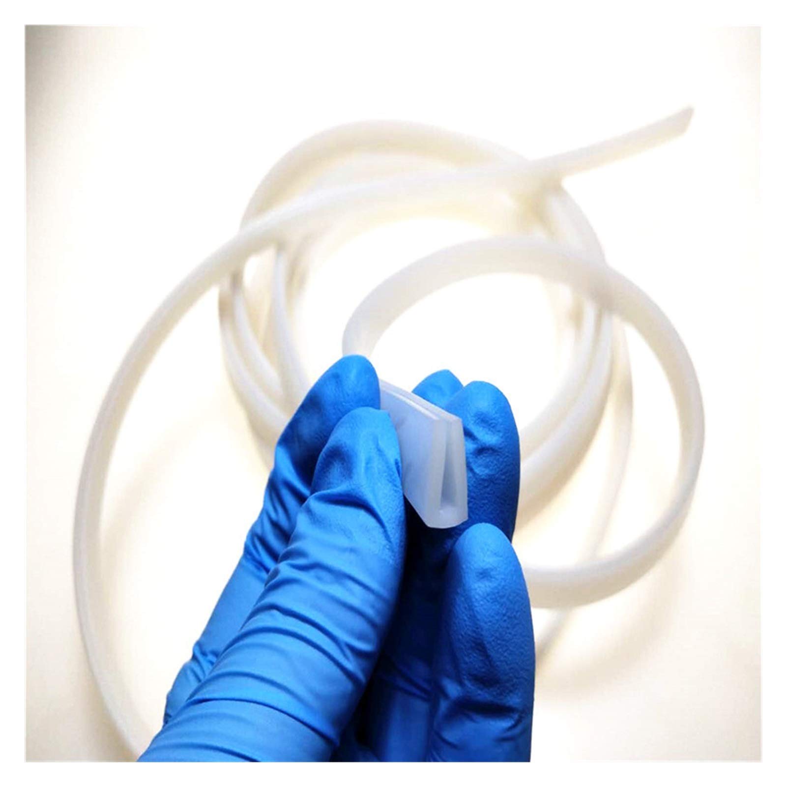 Bclla Zkenshan-Weather Stripping Seal White Silicone Rubber U Type Seal Strip, High Temperature Resistance Glass Door Sealing, Glass Door Seal Strip Stop Shower Leaks (Width : 1m A15 B20 C22mm)