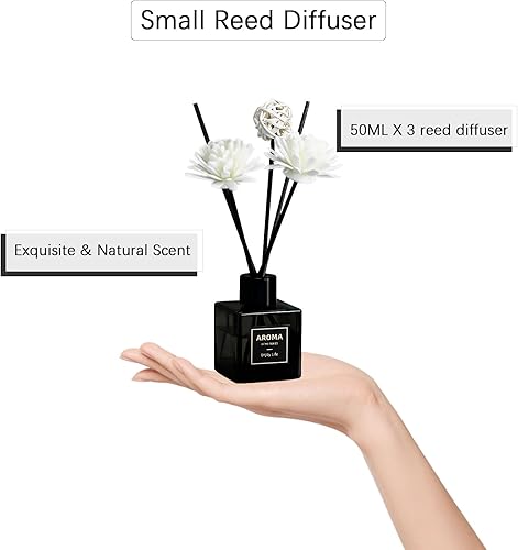 Miniatura 4 de Juego de 3 difusores de aceite perfumado de lavanda con 15 varillas, (1.7 onzas líquidas) x 3 difusores de varillas de fragancia para el hogar, sala