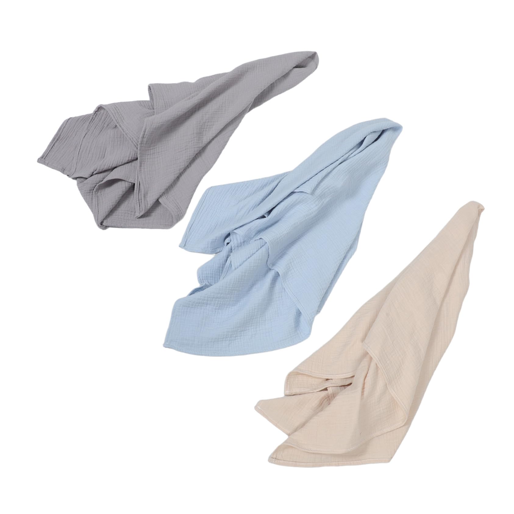 ORFOFE 3 Piezas Manta de Gasa para Recién Nacido Manta Envolvente de Muselina Transpirable y Elástica Cobertor Unisex para Dormir y Envolver Niña