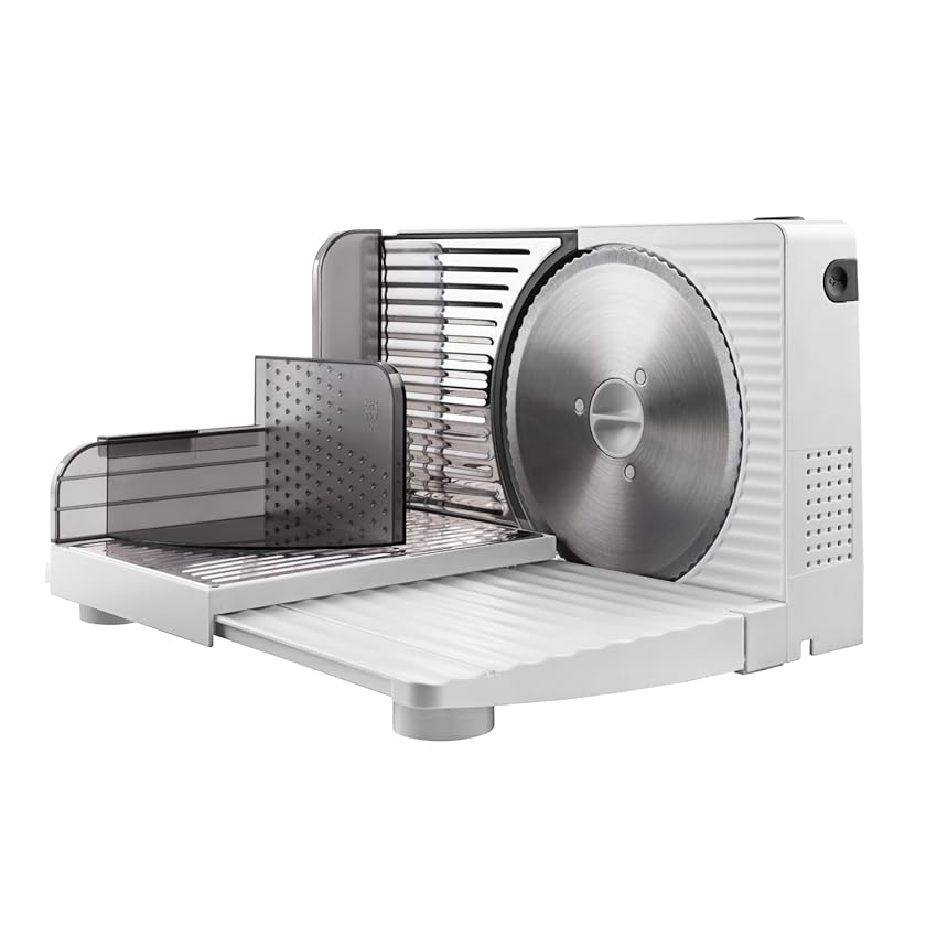 Taurus – Affettatrice Pieghevole Cutmaster Compact | Lama Inox da 17 cm | Spessore Regolabile 1–15 mm | 100W | Per Tutti gli Alimenti | Compatta e Pieghevole | Finiture in Acciaio Inox