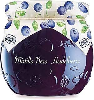 MENZ&GASSER Edel Confettura Extra Di Mirtilli Neri 55%, Con Frutta Di Alta Qualità, 1 Vaso X G, 620 Grammo