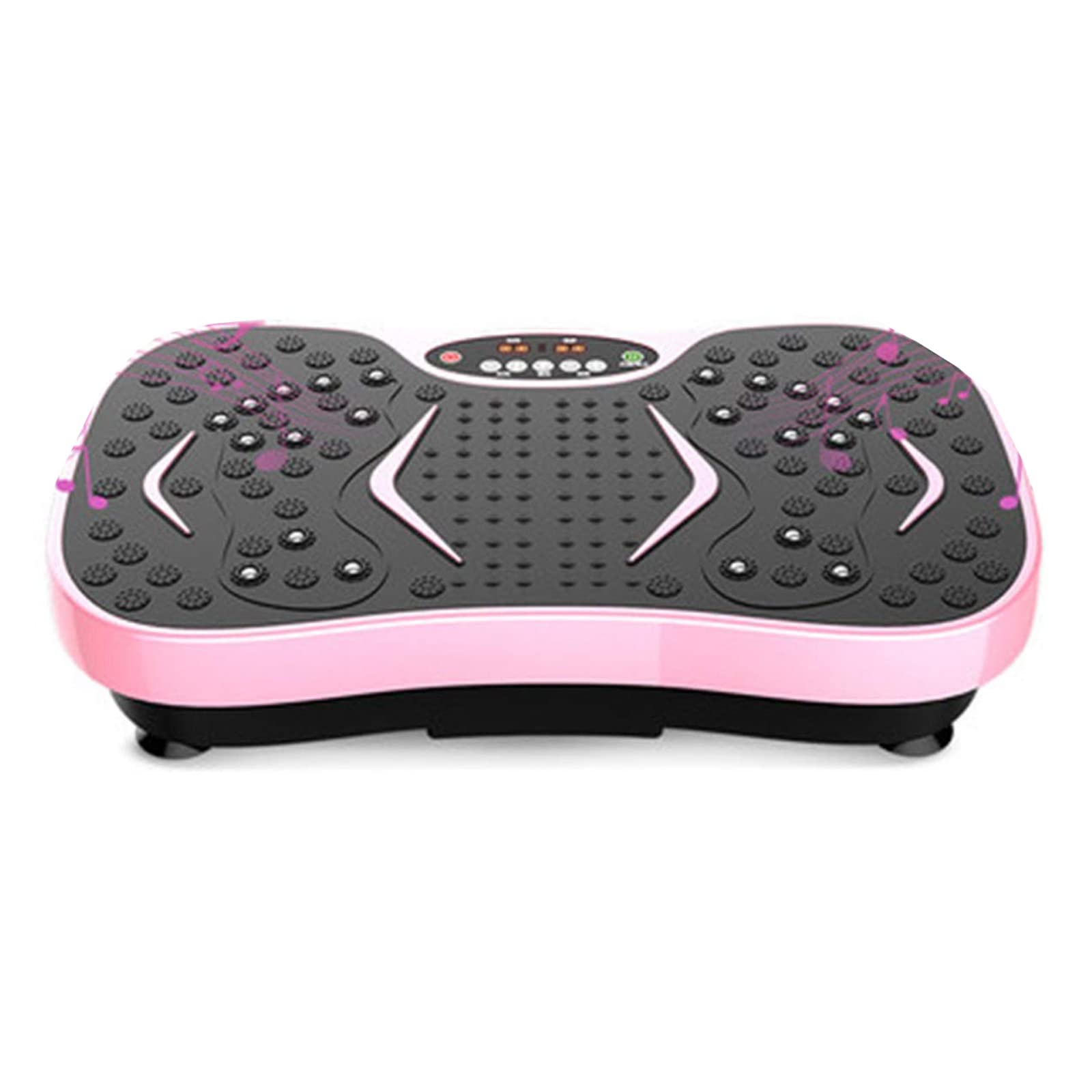 Pedana vibrante 4d, attrezzo fitness con vibrazione, con altoparlante Bluetooth 2 fasce di resistenza per dimagrire e tonificare il corpo, macchina per esercizi con pedana vibrante con caric