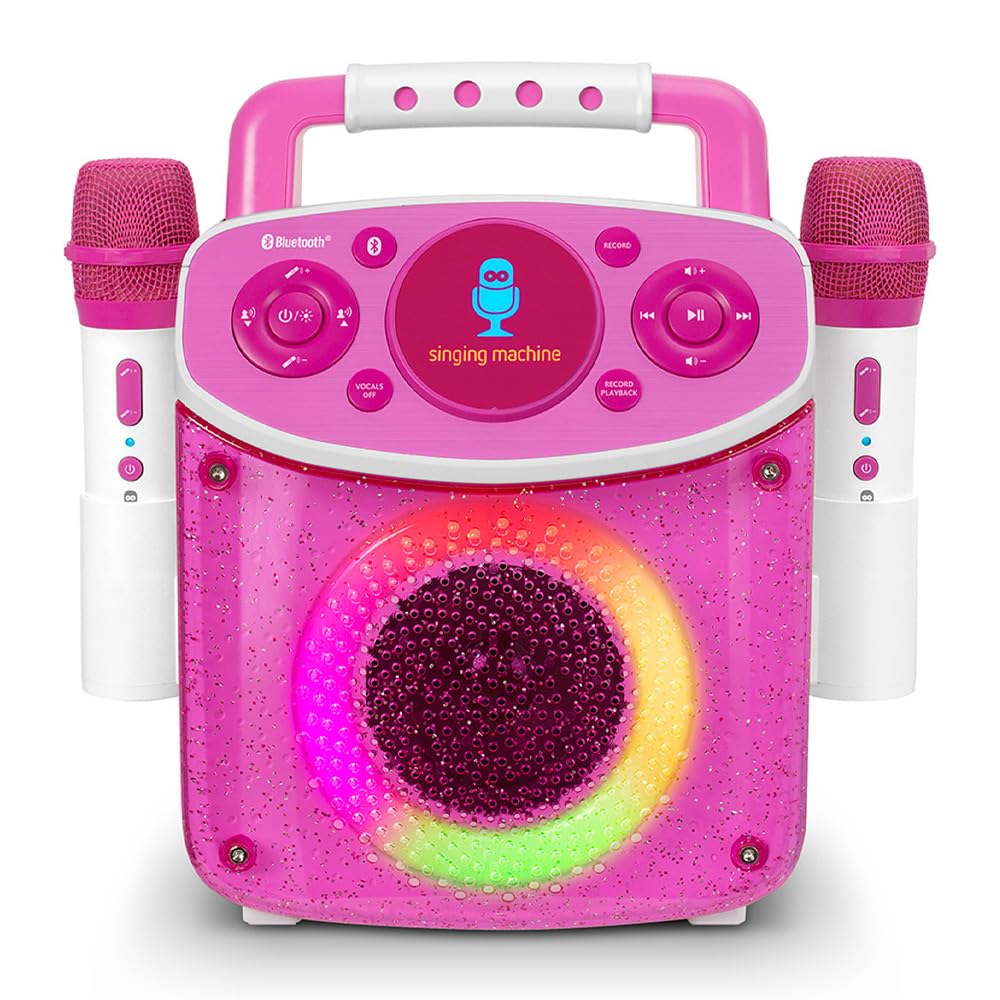 Kids Karaoke Machine with Microphone, Singing Machine, Pink