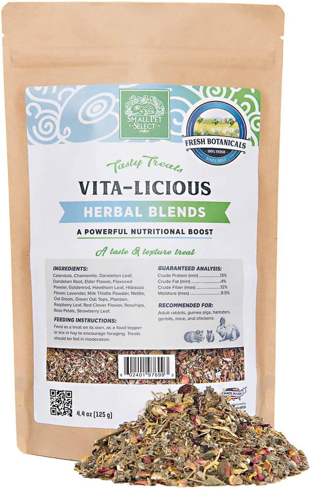 Vita-Licious Essentials - Natural Herbal Treats For Rabbits And Guinea Pigs
