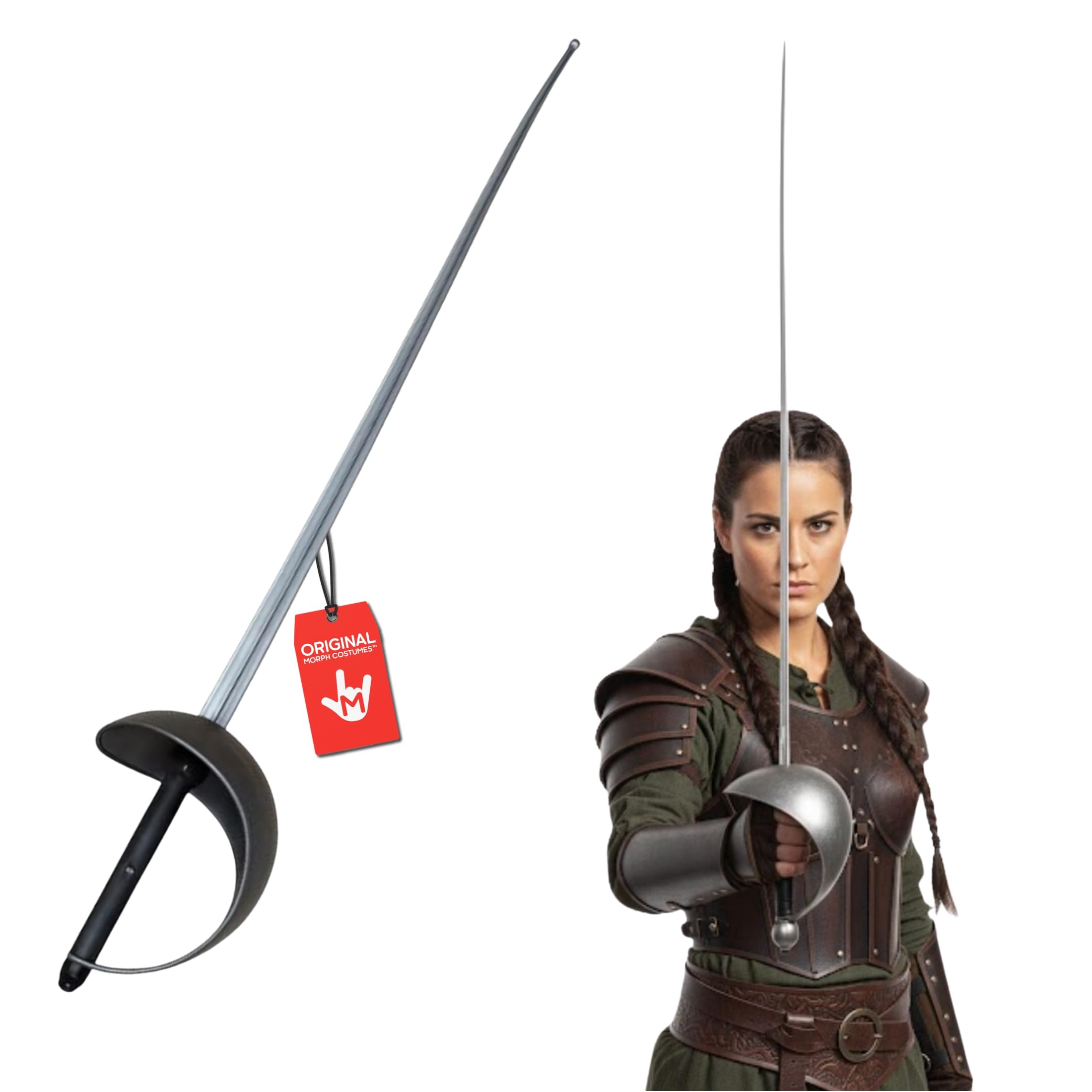 Nicky Bigs Novelties Deluxe Plastic Fencing Foil Sword Cosplay Renaissance Musketeer Costume Accessory Prop