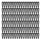 120 Pack 2 Inch Black Color Barrettes Women Metal Snap Hair Clips Accessories