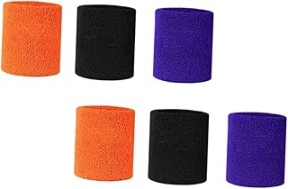 WRITWAA 6 Muñequeras Protectoras Para El Sudor Muñequeras Muñequeras Refrescantes Muñequeras Para Gimnasio Muñequeras Para Eventos Muñequeras Deportivas De Poliéster Y Algodón