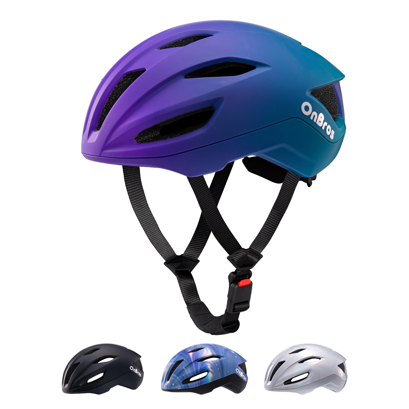 OnBros Rennradhelm, Verstellbar Fahrradhelm für Herren und Damen Leichter Fahrradhelm mit Abnehmbarer Innenfutter Helm Rennrad