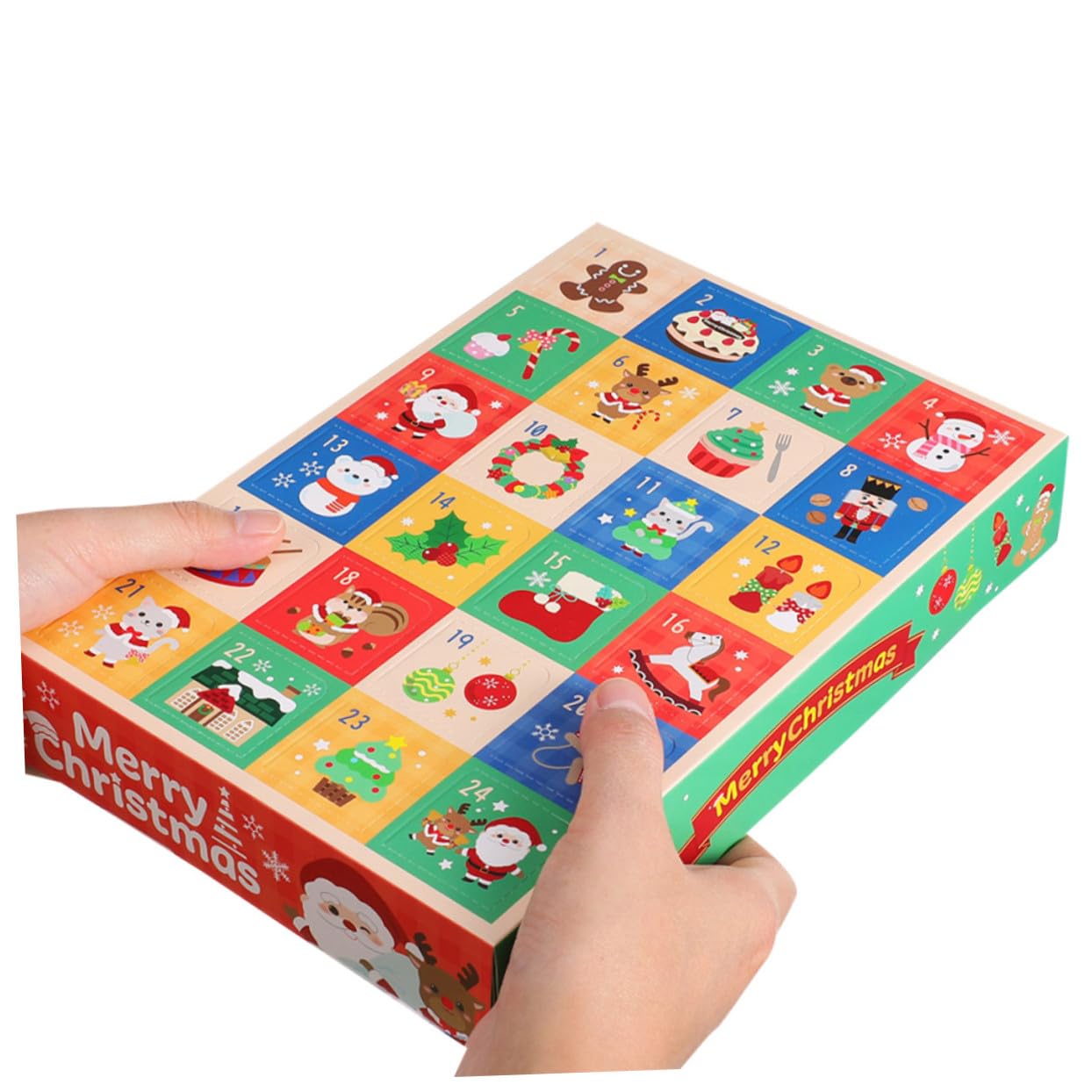 PRETYZOOM 15 Piezas Caja de Regresiva para Navidad de Calendario de Adviento Rellenable de Días Caja de Papel para Decoración Navideña de Dulces