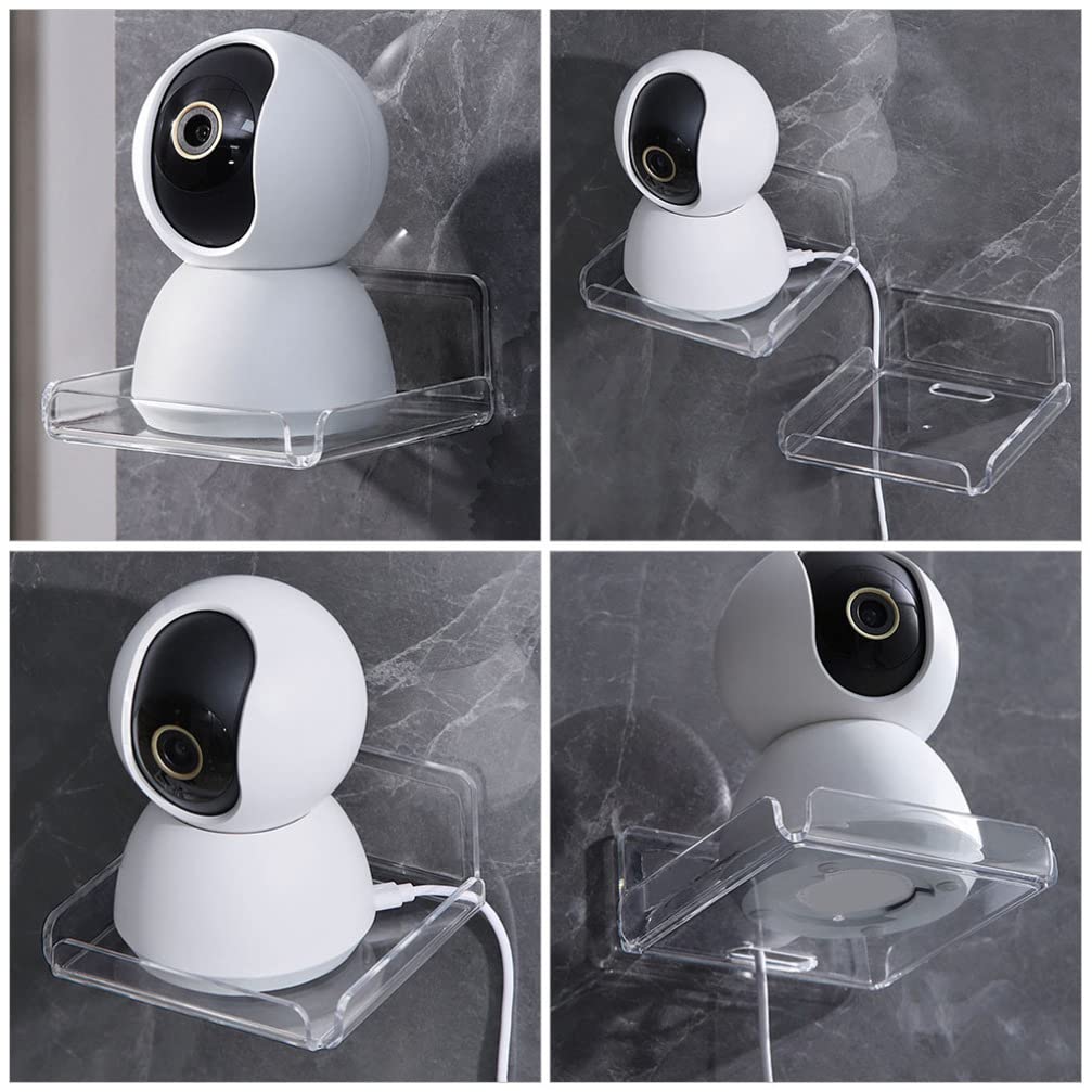Cabilock 2pcs Camera Bracket Plant Wall Shelf Plant Stand Plant Shelves Indoor Adhesive Shelf Small Shelf Router Shelf Bracket Security Camera Wall Mount Security Camera Rack Speaker Shelf