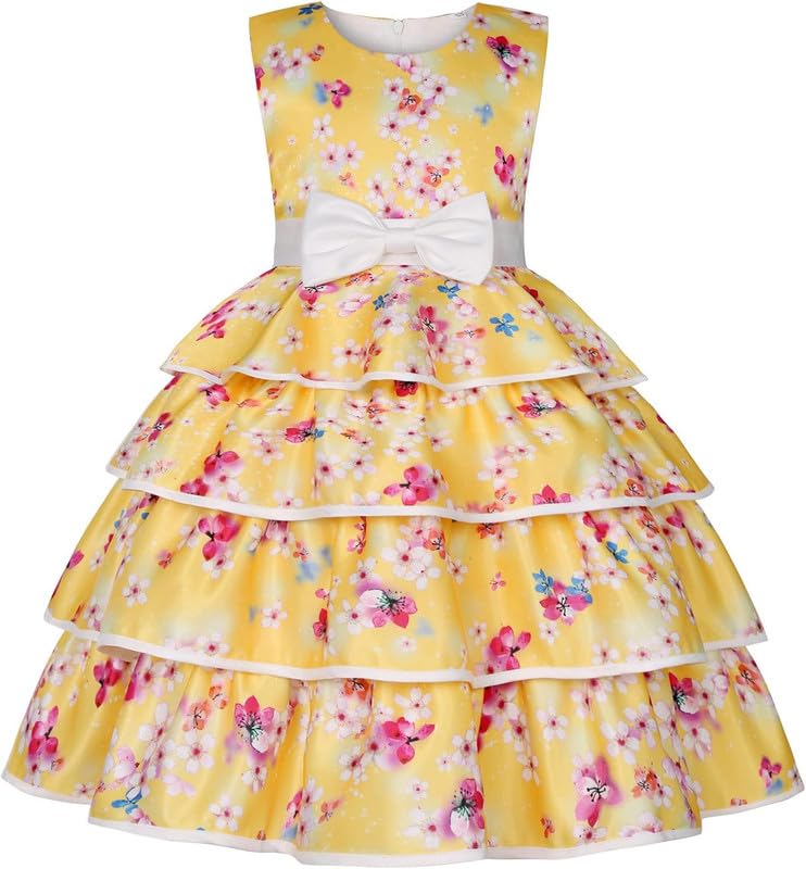 Image of Niren Enterprise Multipatteren Baby Girl's Knee Length Frocks with Digital Prints